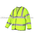 High visibility reflective safety jerkin long sleeve